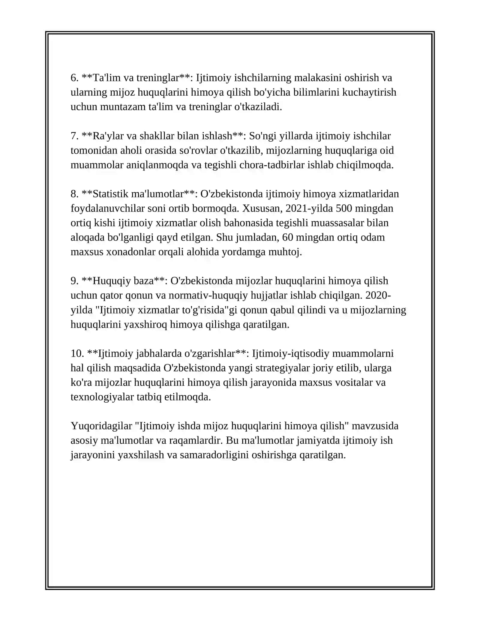 IJTIMOIY ISH AMALIYOTIDA MIJOZ MANFAATLARINI HIMOYA QILISH VAZIFASINING MAZMUNI 4