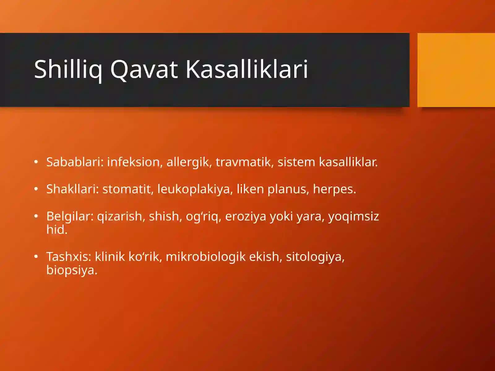 TishvaOg‘izBo‘shlig‘iShilliqQavati,ParodontKasalliklari 4