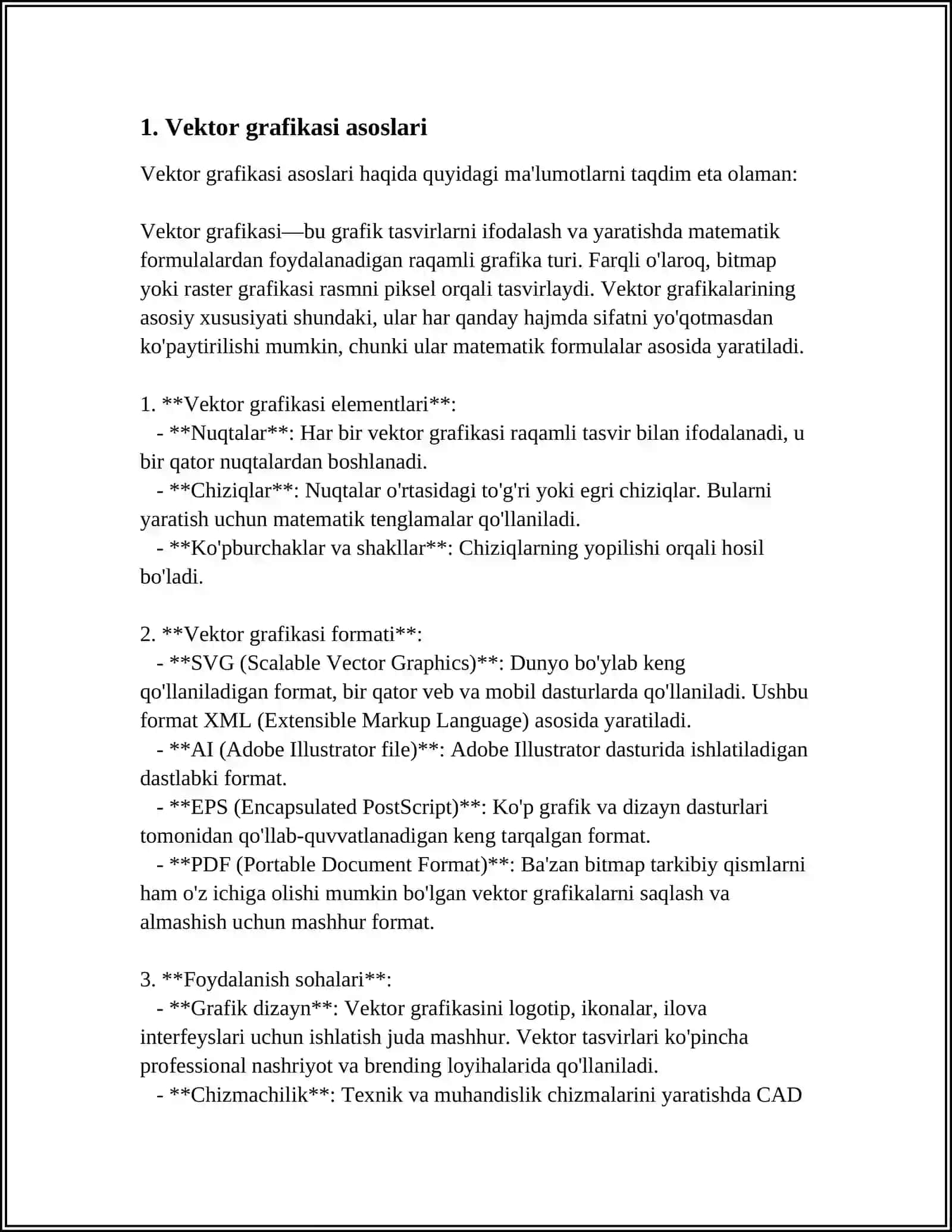ADOBE PHOTOSHOP DASTURINING VEKTOR IMKONIYATLARI 4