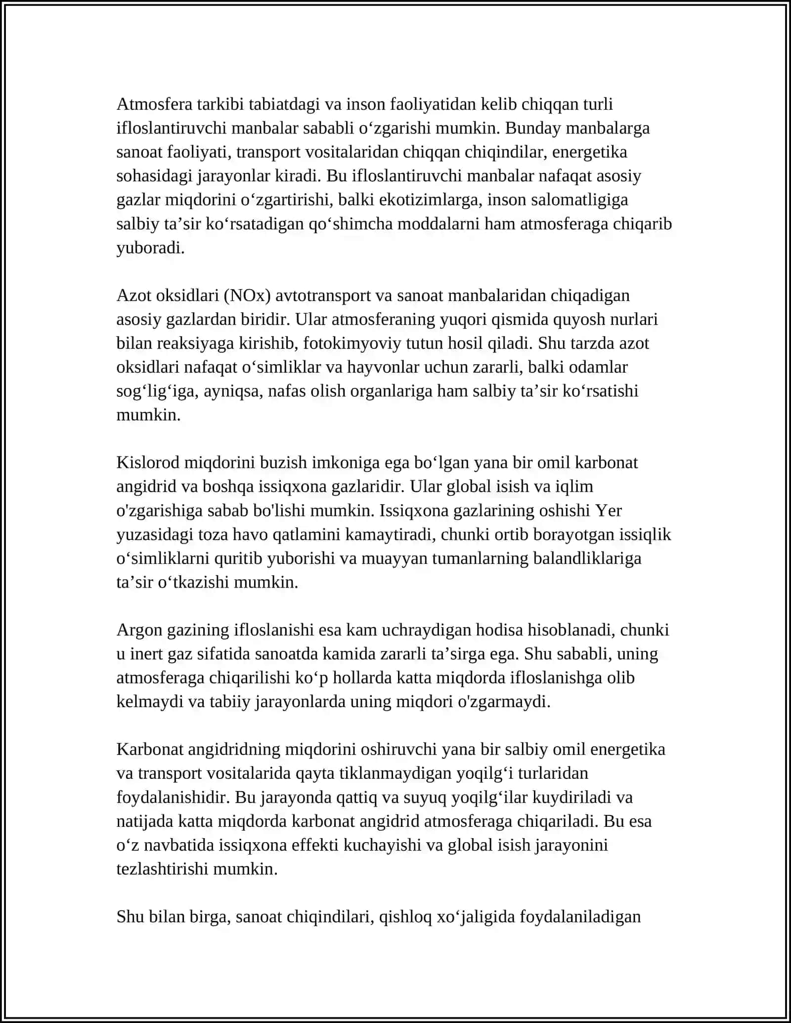 ATMOSFERA TARKIBI UNI IFLOSLANTIRUVCHI MANBALAR 4