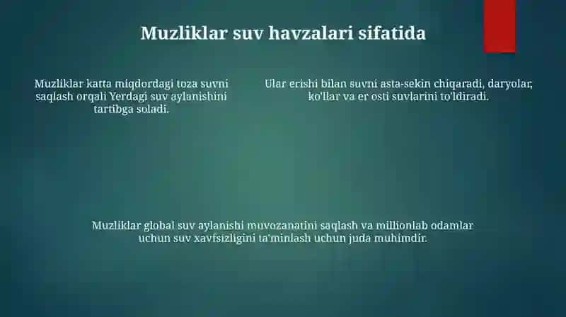 Bananlar - suv aylanishida katta ahamiyatga ega bo'lgan muz massalari 4