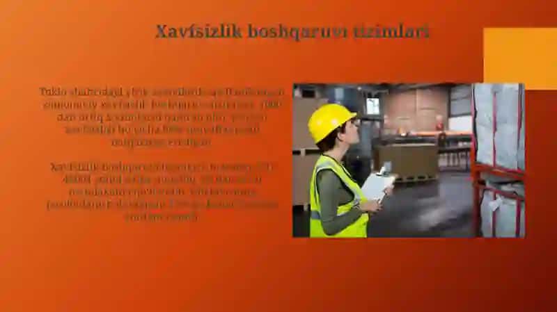 Kasbiy Xavfsizlik va Sanoat Xavfsizligi Boshqaruvi Tizimlari 4