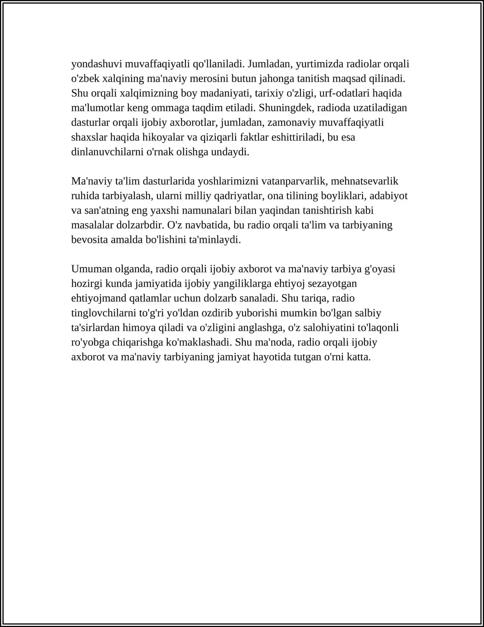 RADIONI IJOBIY IFODASI 4