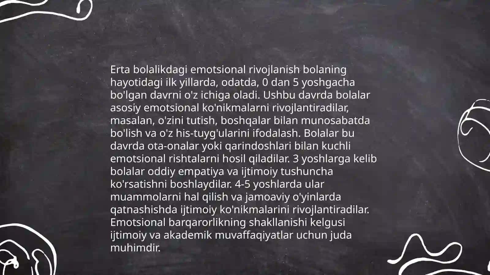 Rivojlanishning psixologik xususiyatlari bilish shaxsiy emotsional soha 4
