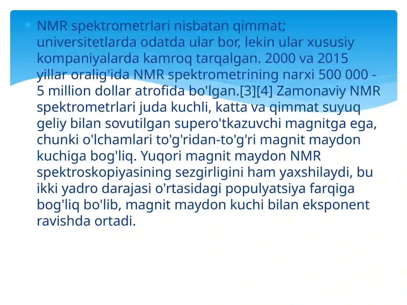 YADRO MAGNIT REZOMASI SPEKTROSKOPIYASI 4