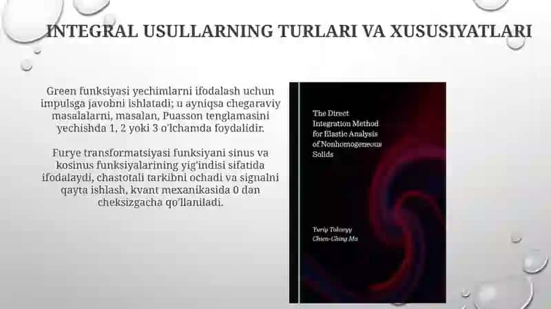 Integral usuli va uni tahlilda qoʻllash 4