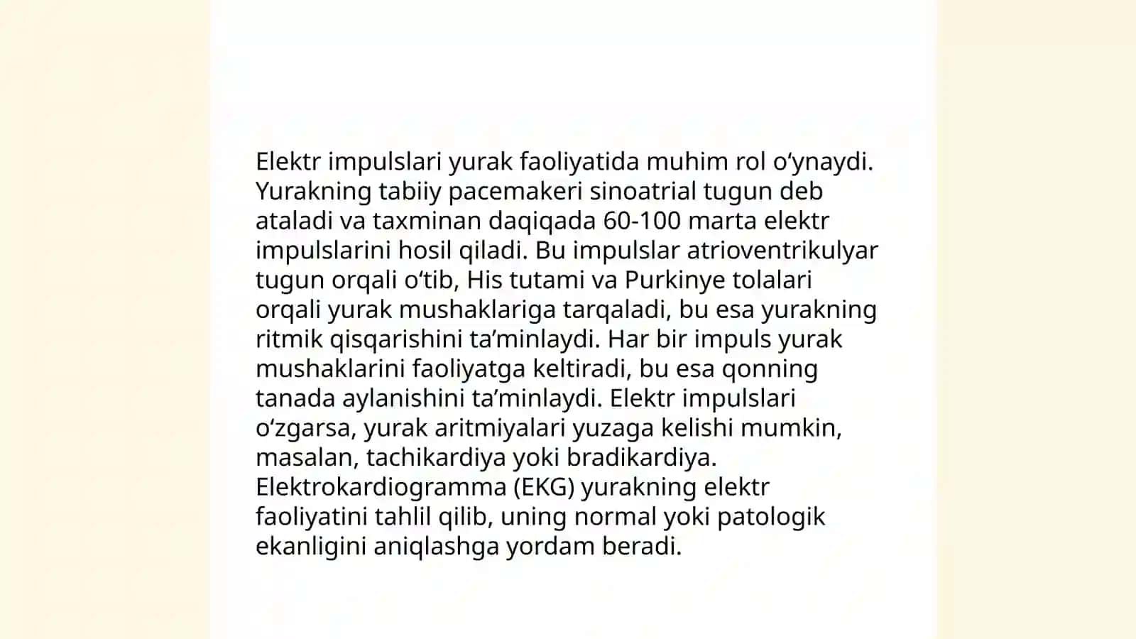 Yurak oʻtkazuvchi tizimi anatomiyasi 4