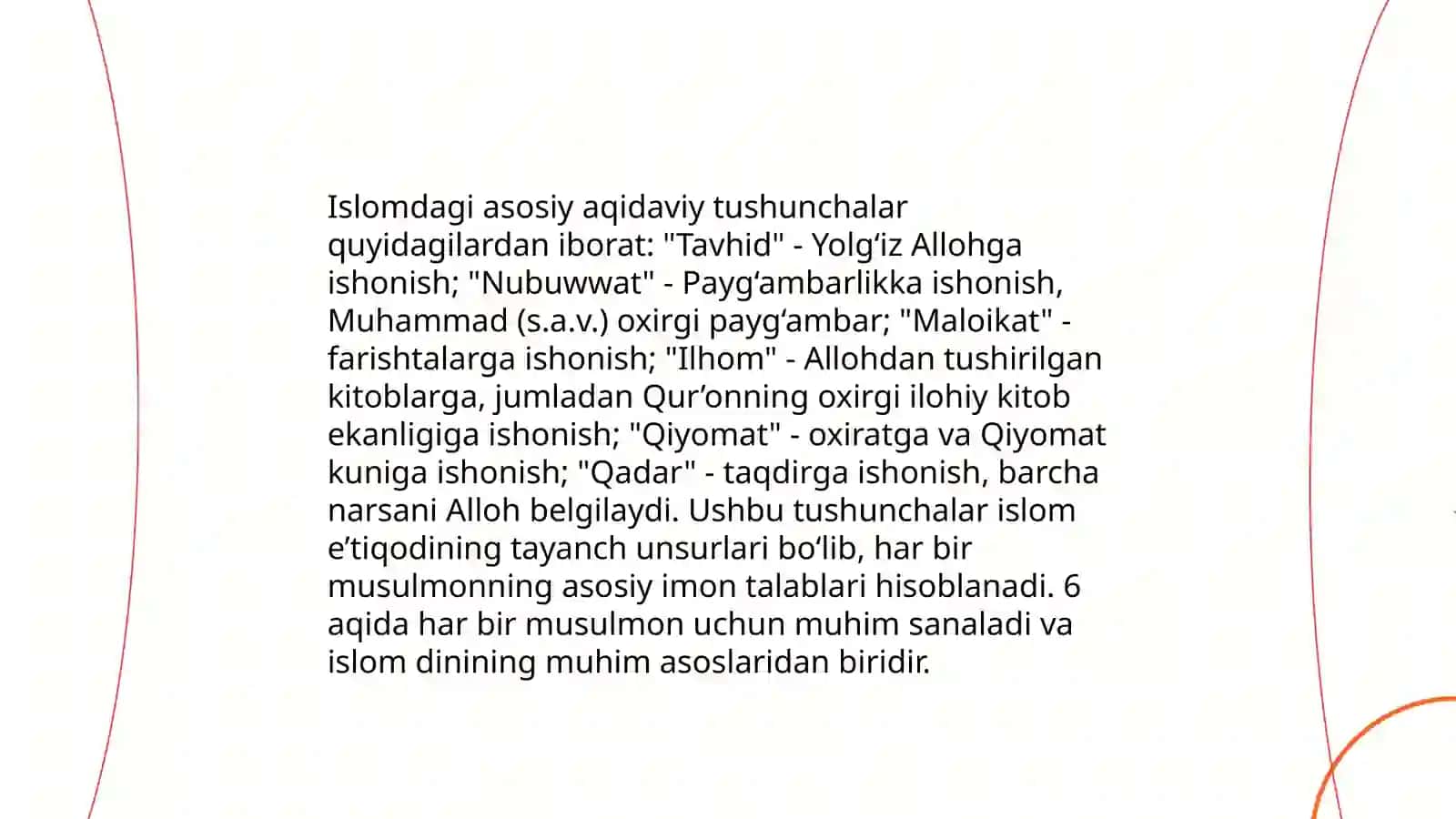 "Sabot-ul ojizin" asarida e'tiqod masalalari, tariqatlar silsilasi 4