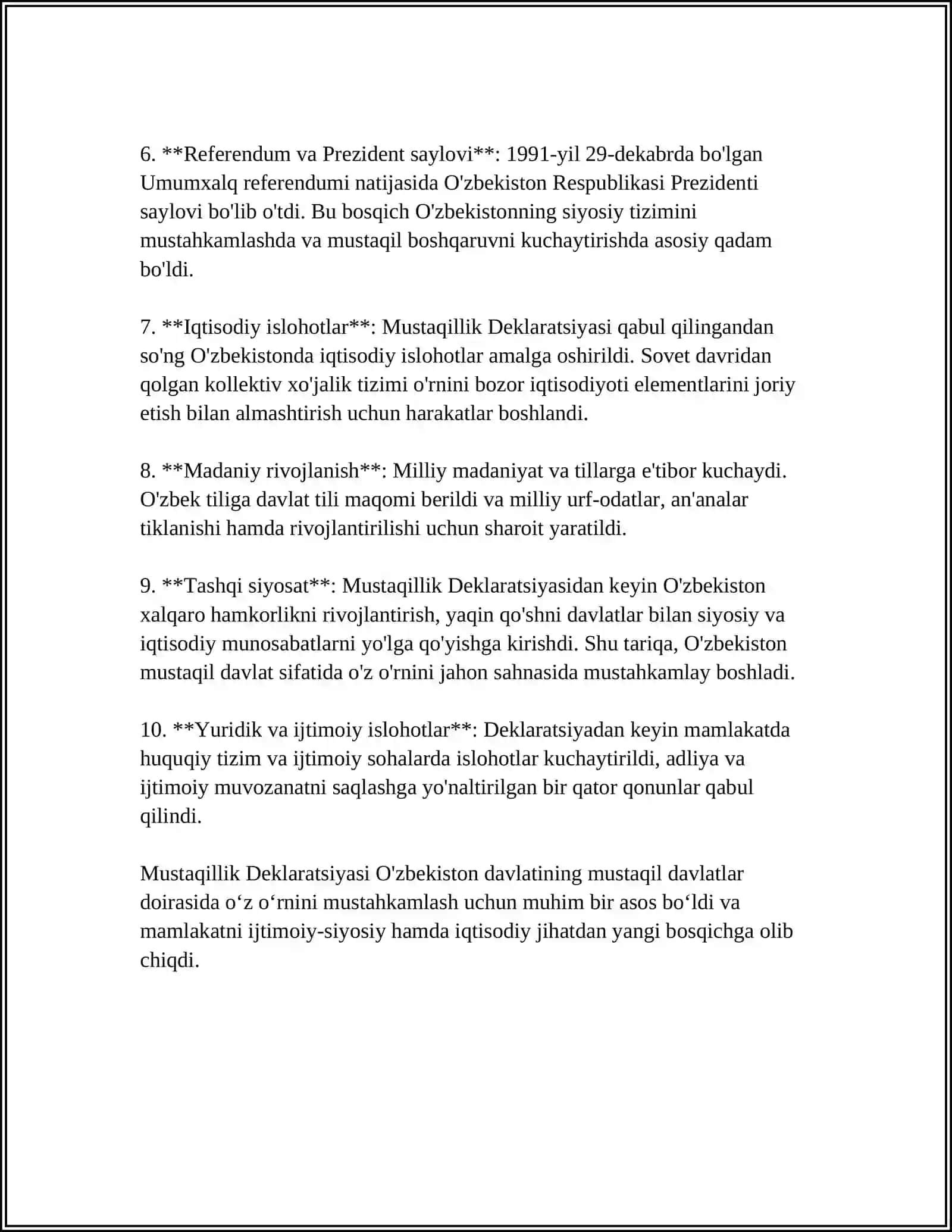 MUSTAQILLIK DEKLARATSIYASI 4