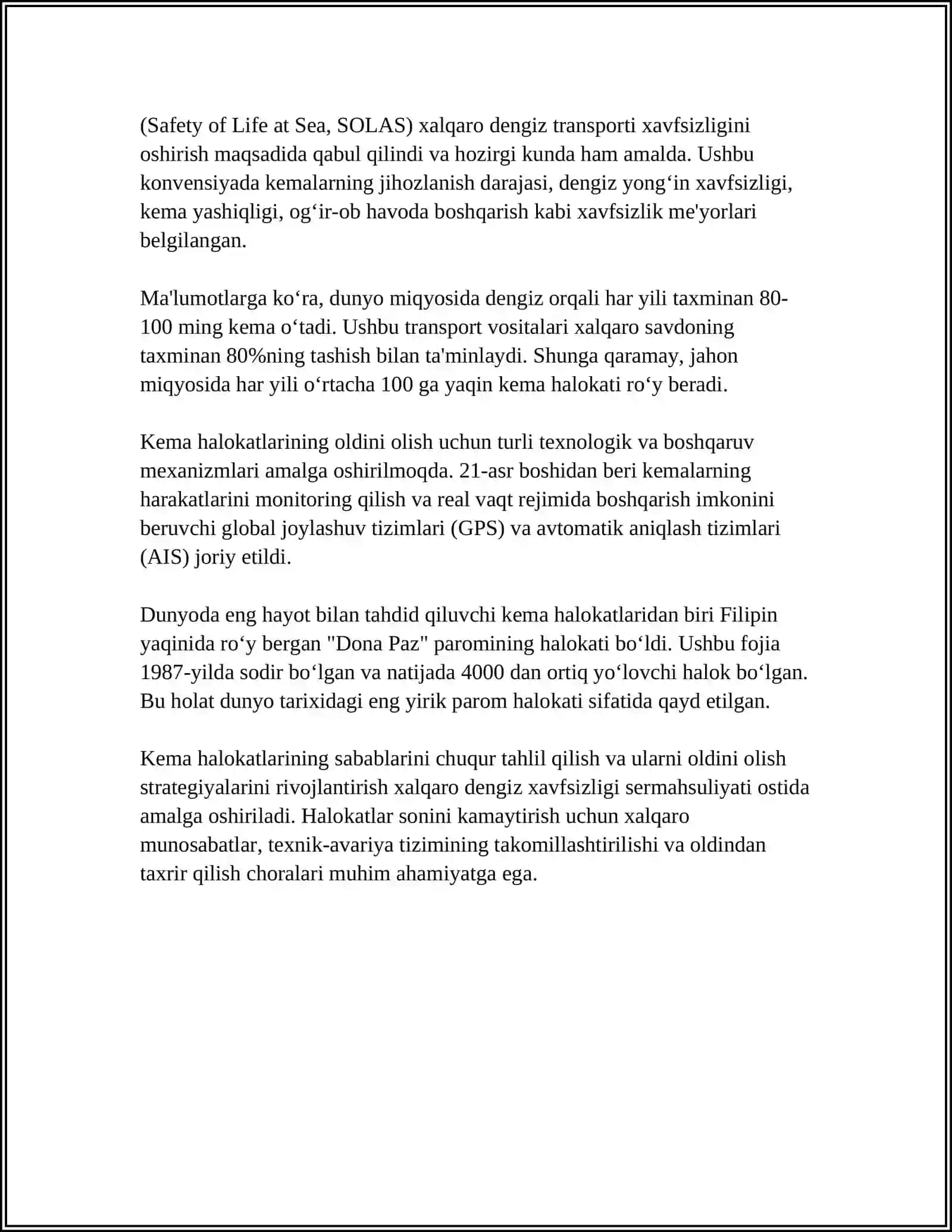 DANIEL DEFO "ROBINZON KRUZONING SARGUZASHTLARI" ASARI 4