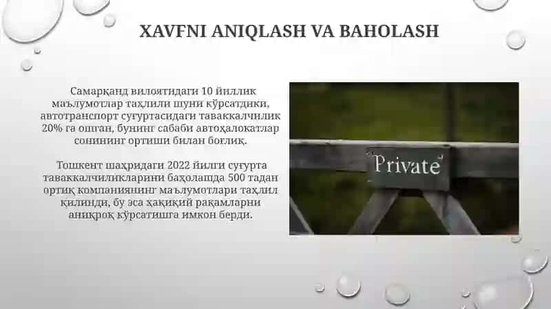 Mulkiy va shaxsiy sug’urta risklarini boshqarish 4