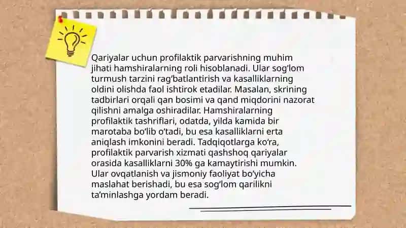 Qariyalar salomatligini himoya qilishda hamshiraning oʻrni 4