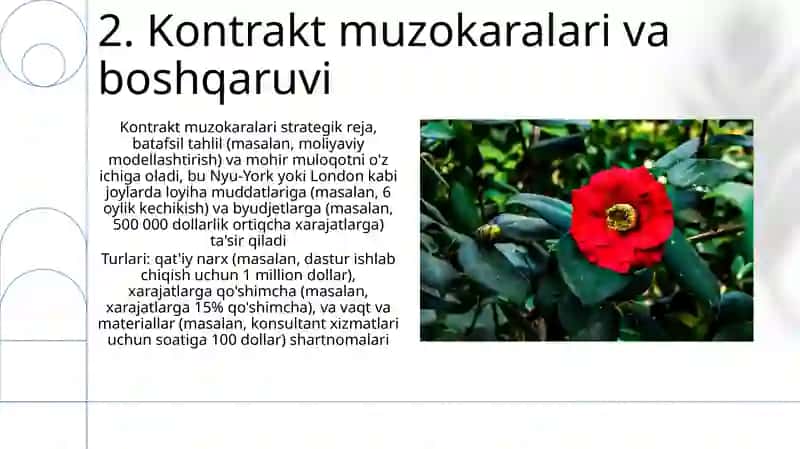 Shartnoma turlari va boshqaruvda shartnomaning roli 4