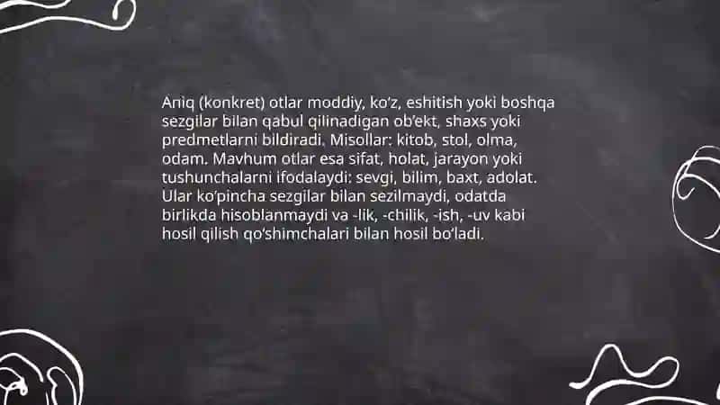 Otning ta'rifi va leksik-grammatik xususiyatlari 4