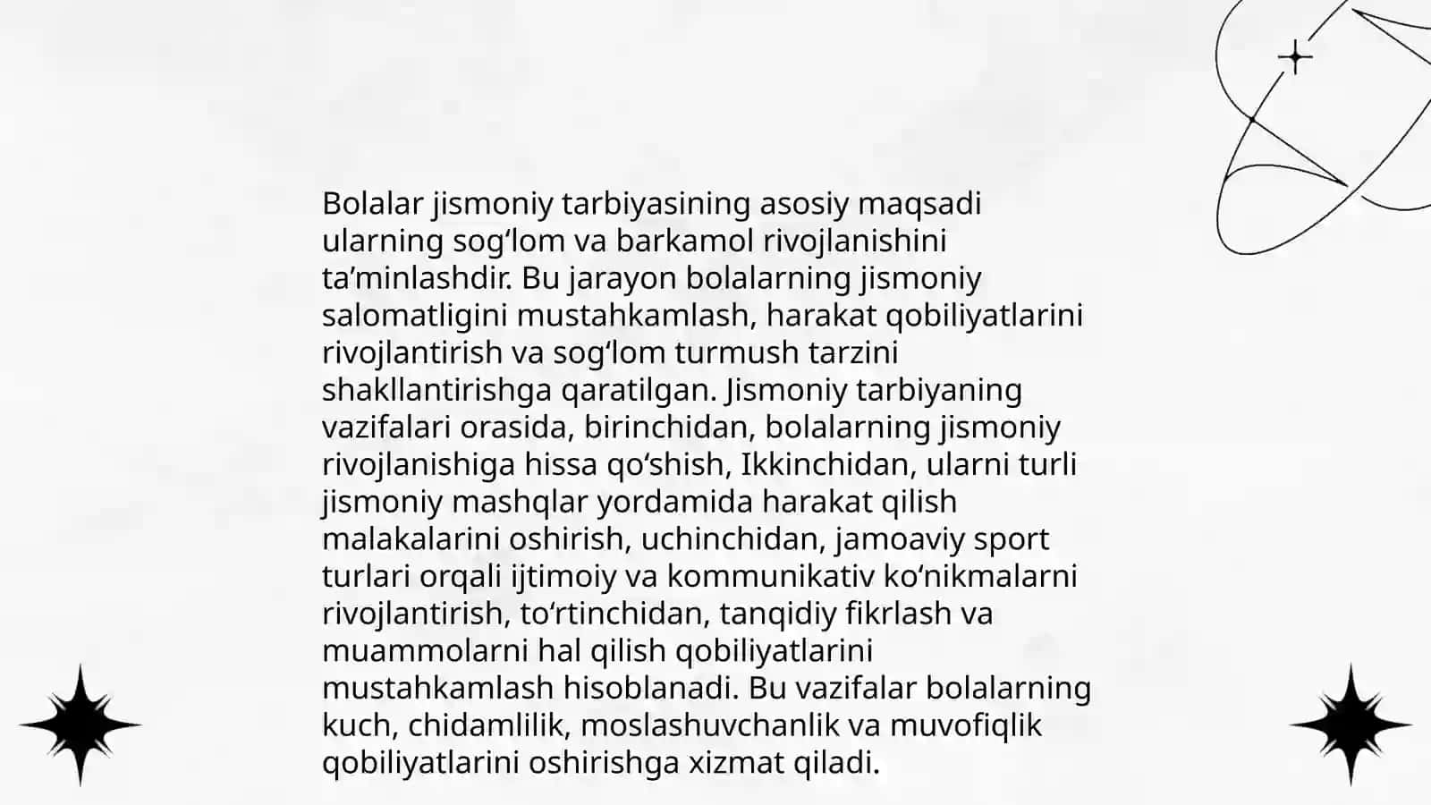 Bolalar jismoniy tarbiyasi fani mazmuni mohiyati 4