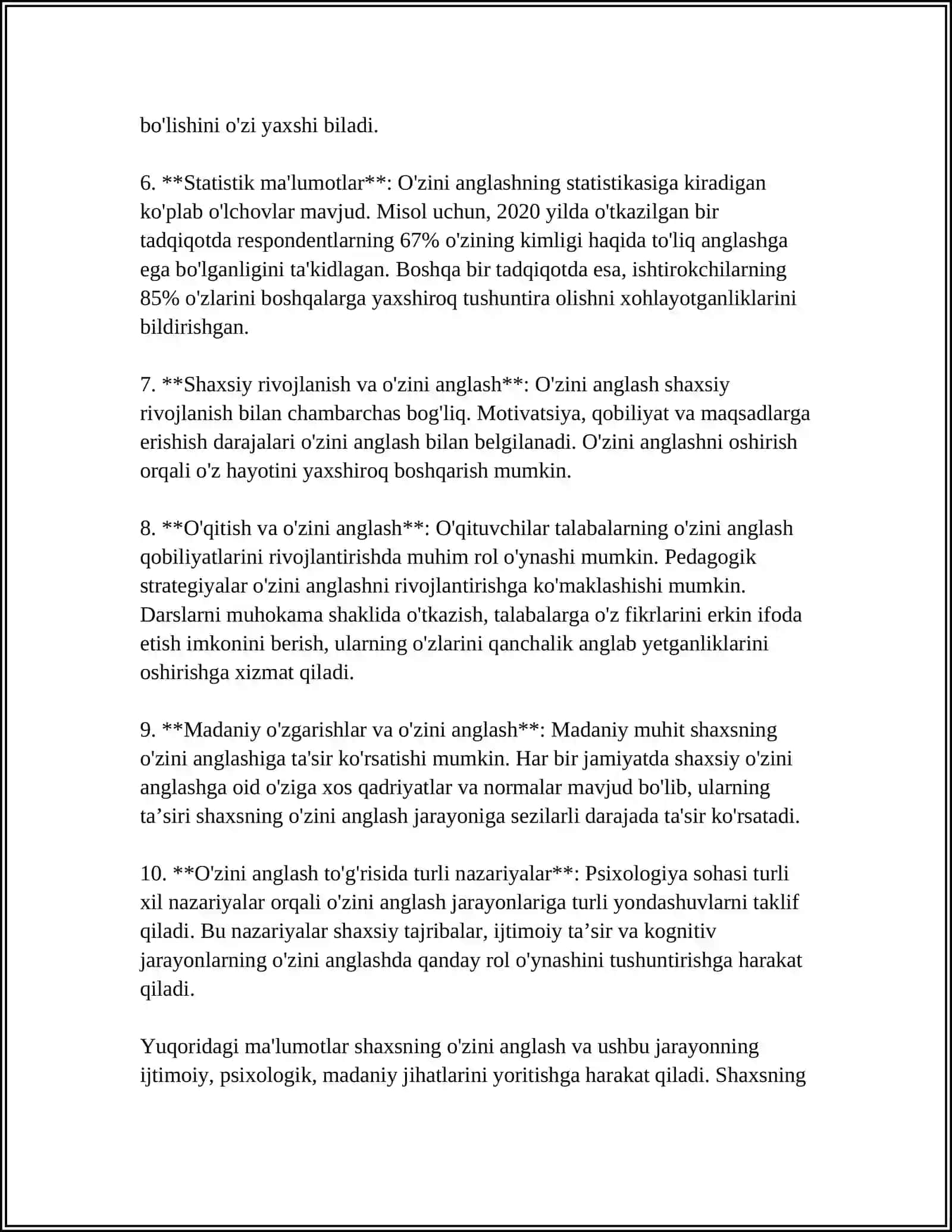 GUMANISTIK PSIXALOGIYADA SHAXS 4