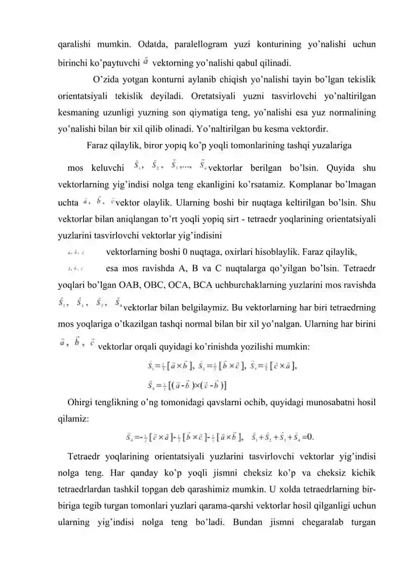 vektorlarning skalyar vektor va aralash ko'paytmasi 4