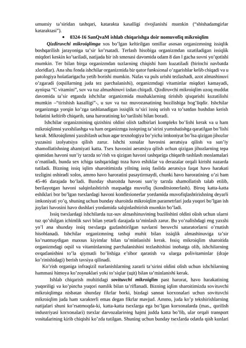 Mehnat gigienasining umumiy asoslari va mehnatni muhofaza qilish 4