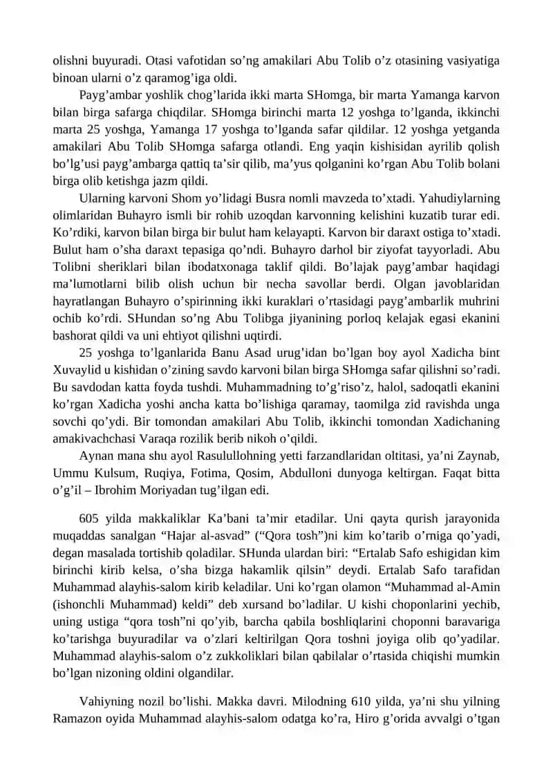 ISLOM DINI TARIXI VA MOHIYATI 4