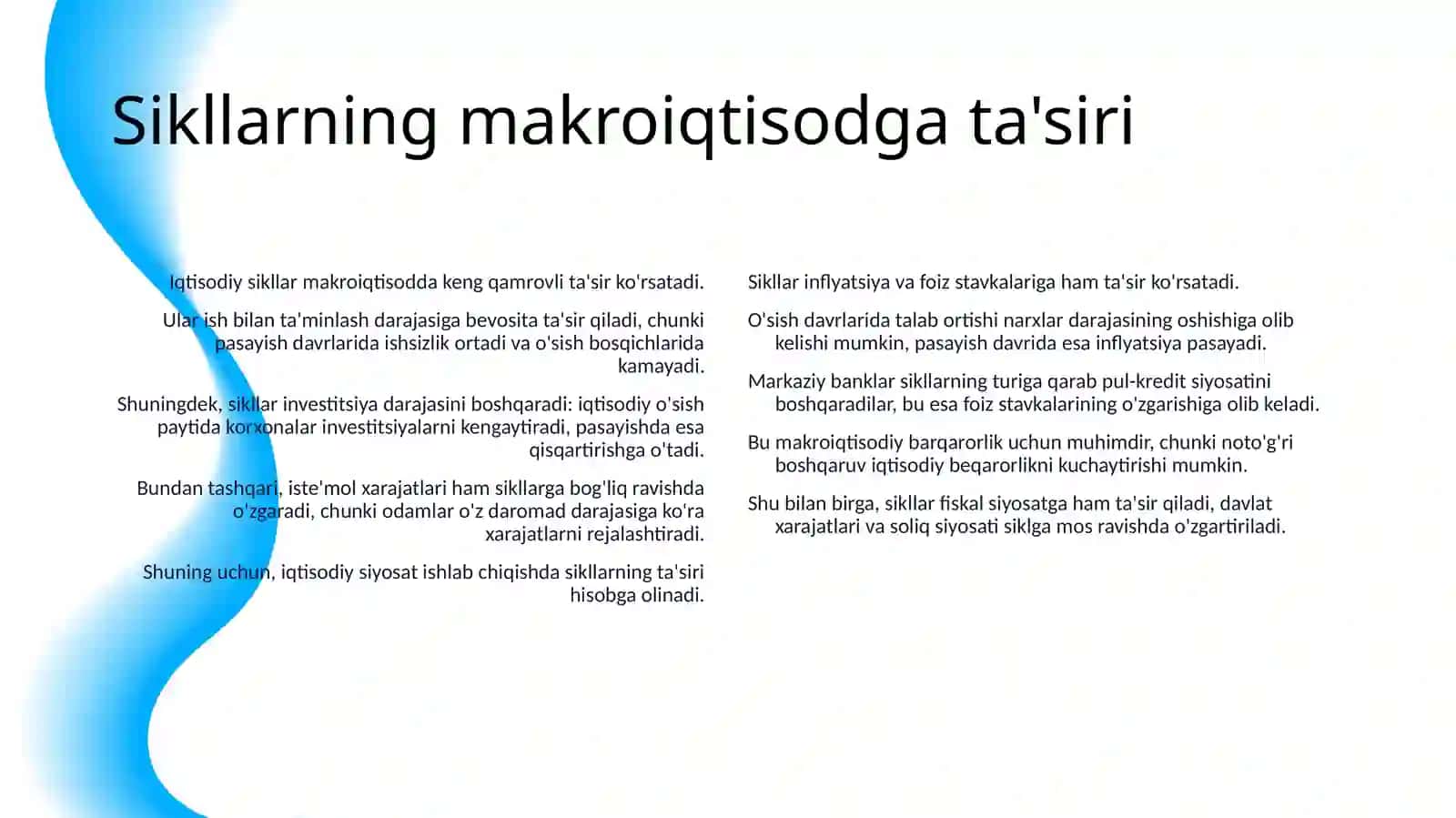 IQTISODIYOTNING SIKLLIGI VA MAKROIQTISODIY BEQARORLIK 4