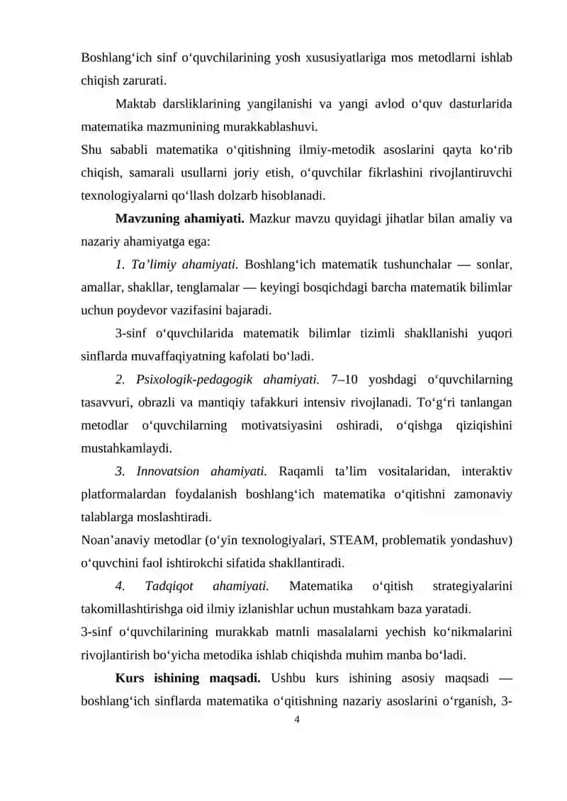 Boshlang‘ich sinflarda matematika o‘qitish 4