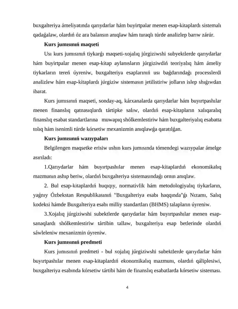 Xojalıq júrgiziwshi subyektlerde qarıydar 4