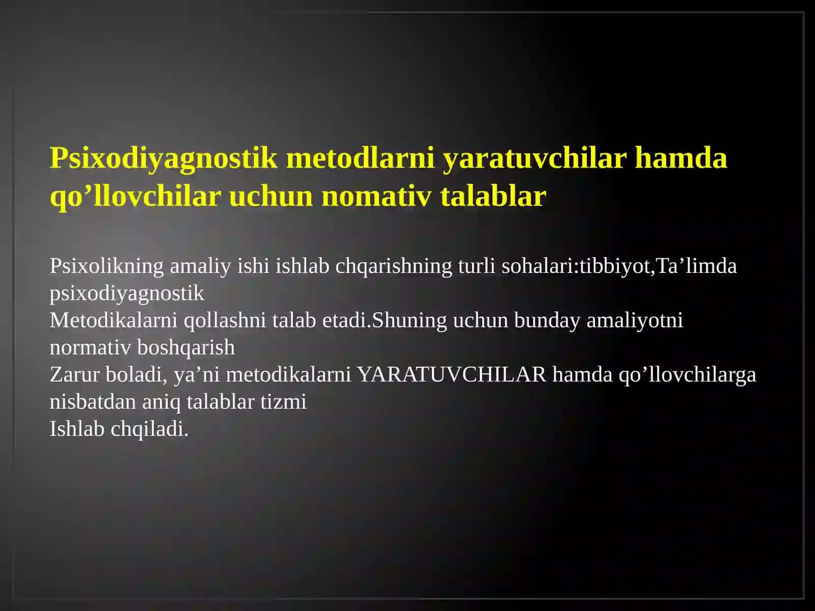 Test tuzishning asosiy bosqichlarini ajratish va tushuntirib berish 4