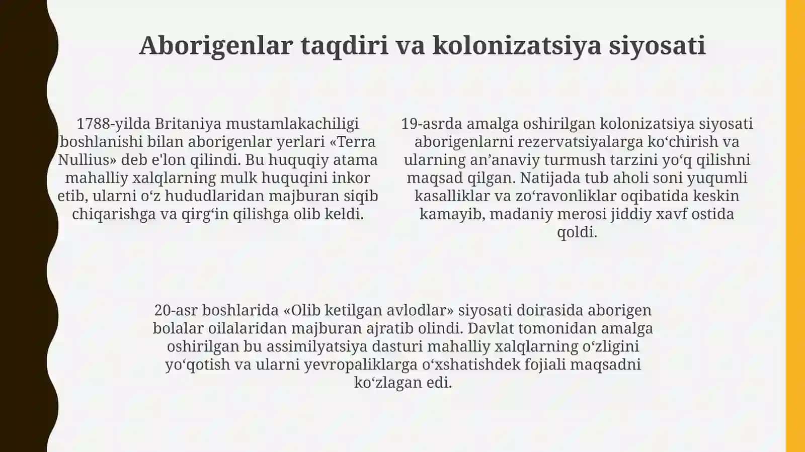 Britaniya mustamlakachiligi va oltin isitmasi davri 4