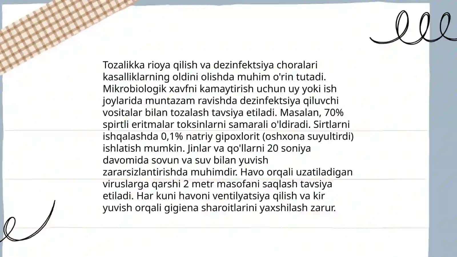 Sanitariya-gigiyenik normalar nazorati 4