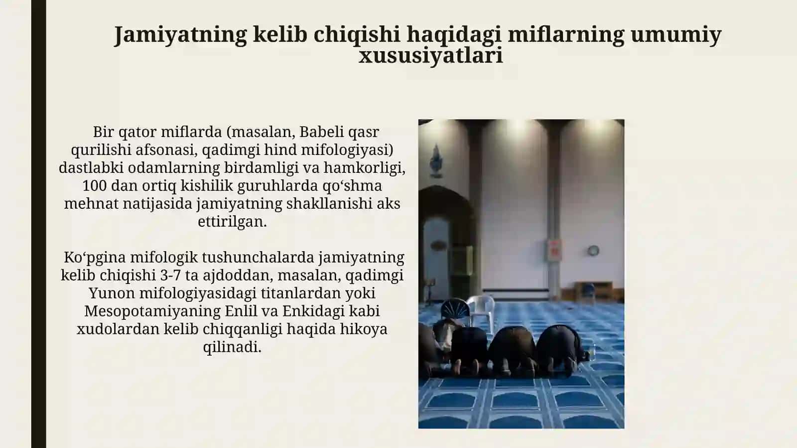 Jamiyatning paydo bo'lishi to'g'risidagi diniy-mifologik ta'limotlar 4