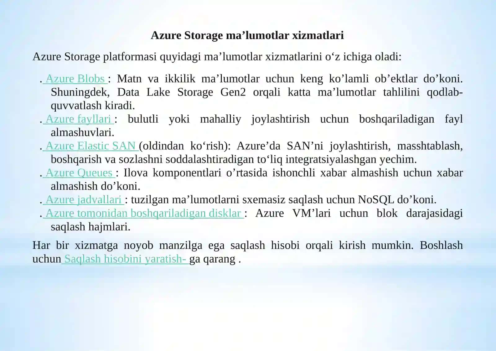Azure Storage platformasi 4