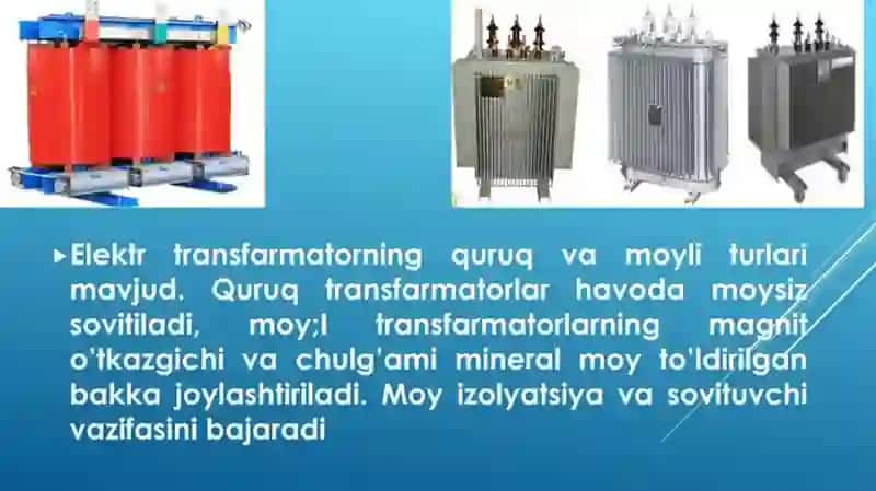 Transformatorlar haqida ta'lim 4