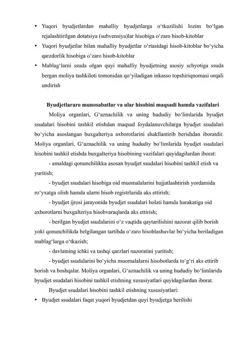 Byudjetlararo munosabatlar hamda qarzlar hisobi 4