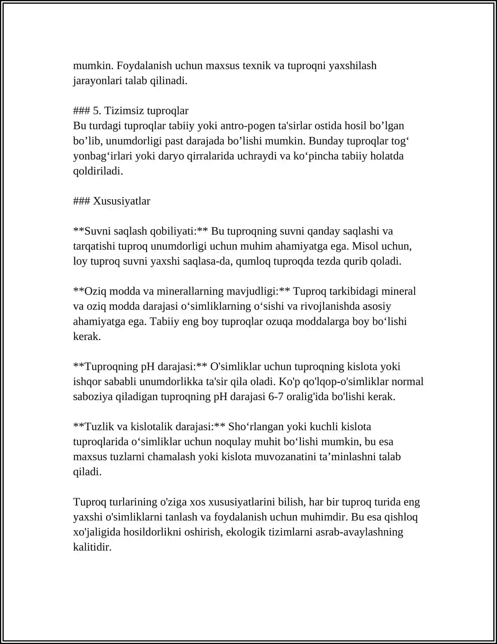 O’ZBEKISTONNING TEKISLIK MINTAQASI TUPROQLARI GEOGRAFIYASI VA UNI MUHOFAZA QILISH 4