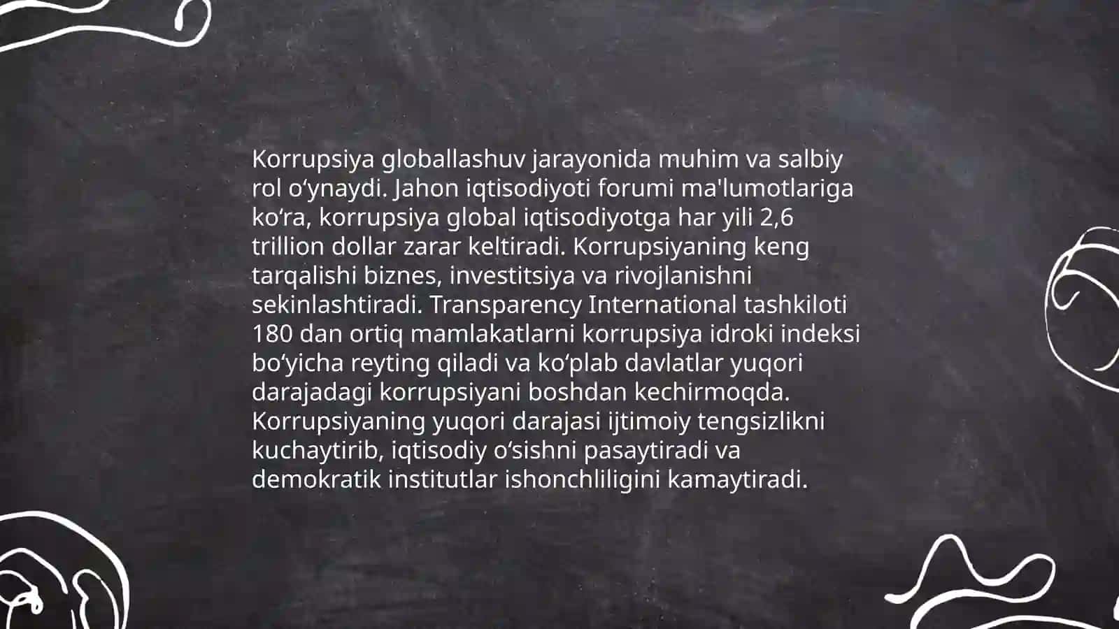 Globallashuv va barqaror taraqqiyot falsafasi: Korrupsiyaga qarshi kurashning jahon tajribasi. O‘zbekistonning korrupsiyaga qarshi kurash siyosati 4