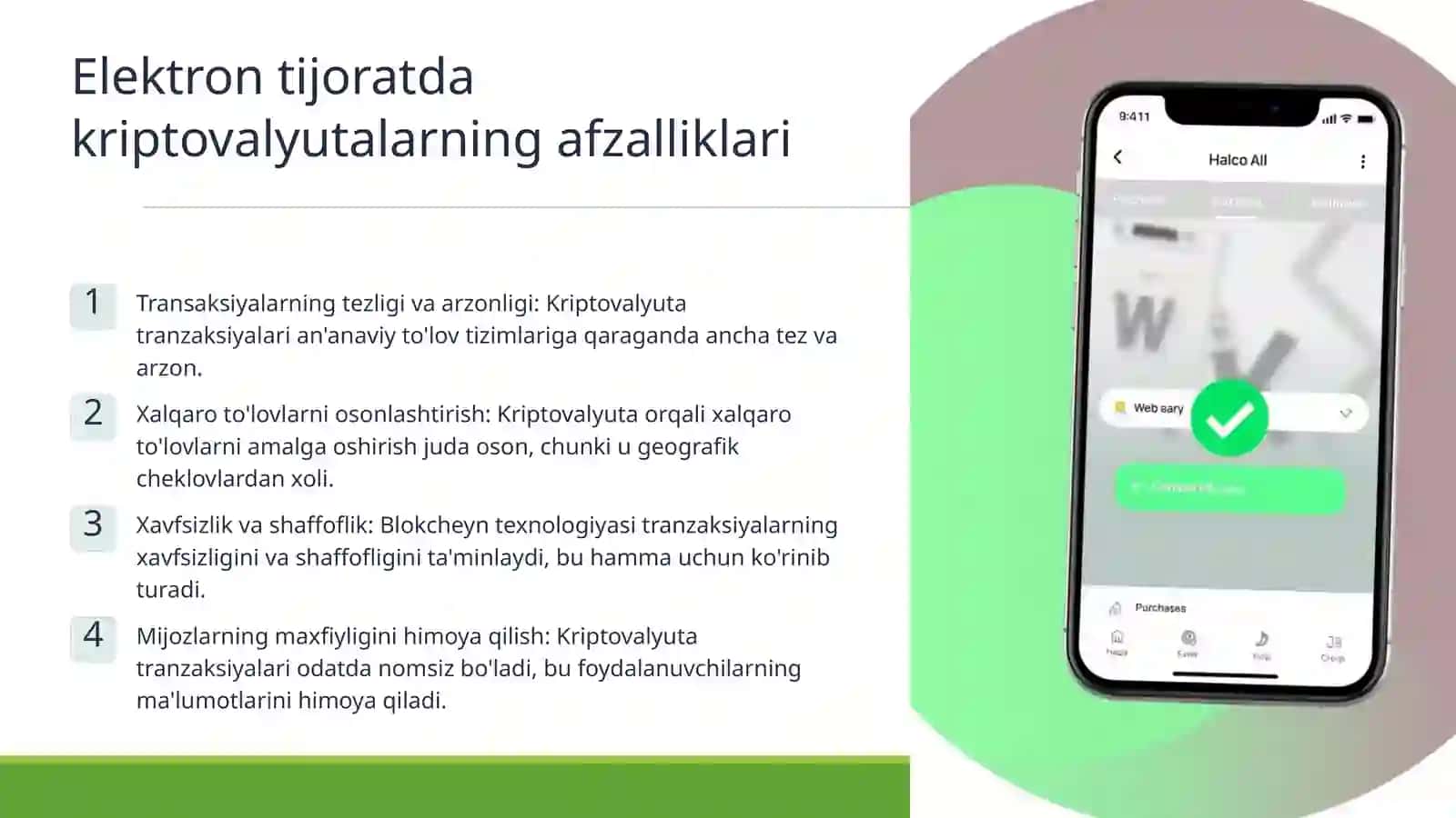 Kriptovalyutalarning elektron tijoratdagi roli 4