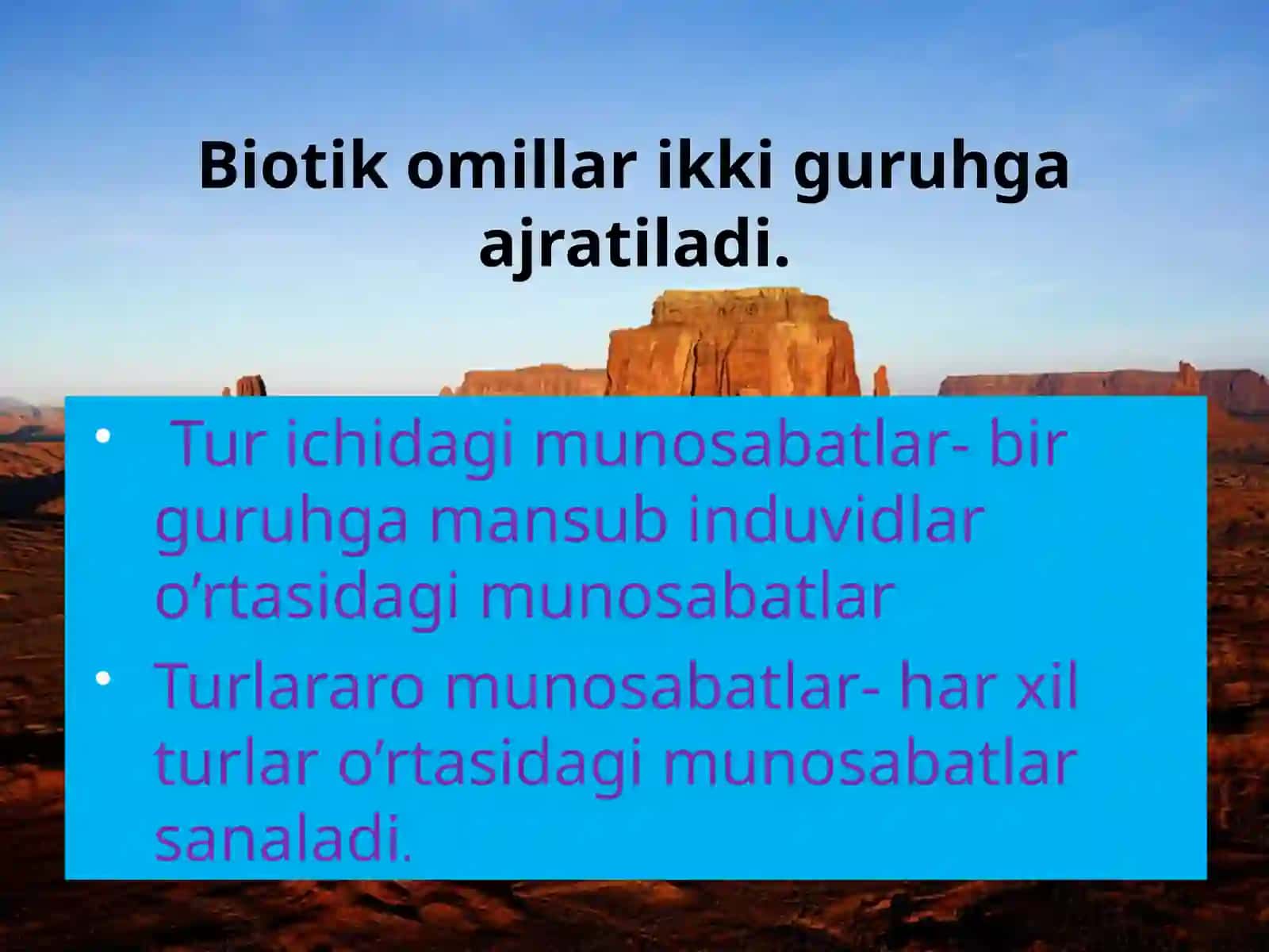 Tirik organizmlar o’rtasidagi munosabatlar va trofik struktura 4