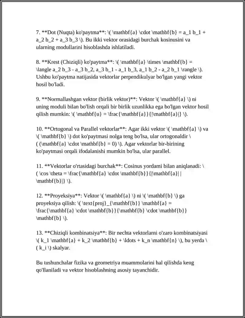 BIOLOGIK TIZIMLARNI MODELLASHTIRISHDA VEKTOR HISOB TATBIQLARI 4