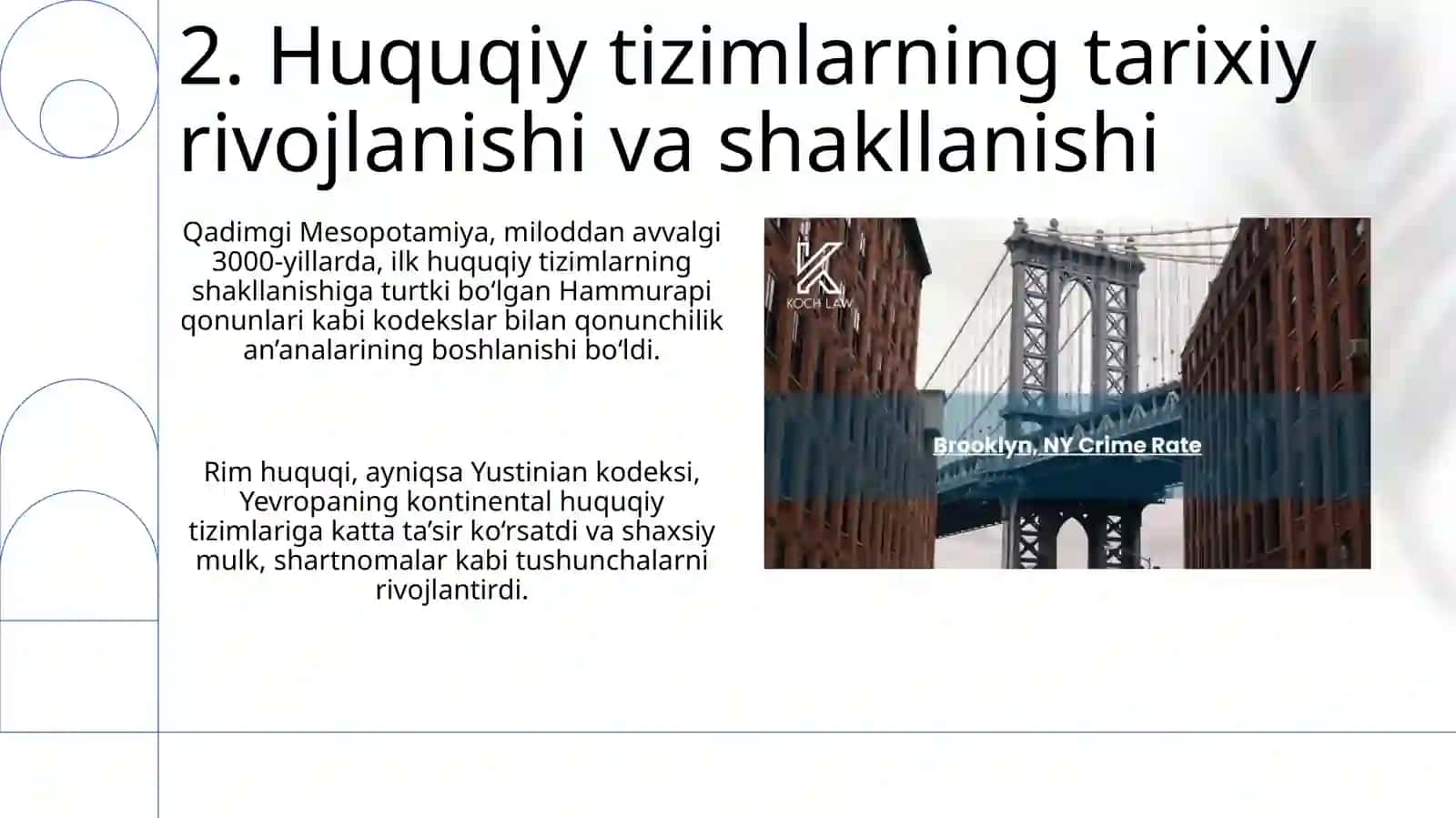 Hozirgi zamonning asosiy huquqiy tizimlari tushunchasi va tasnifi 4