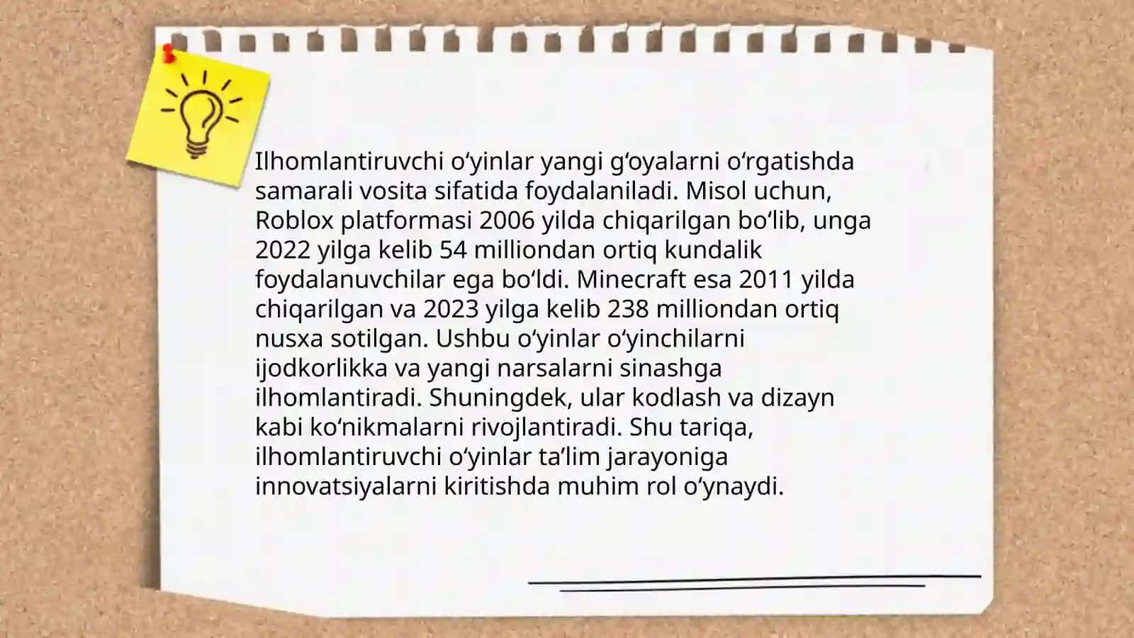 O'yin mashqlari innovatsion usullarda yaratish 4