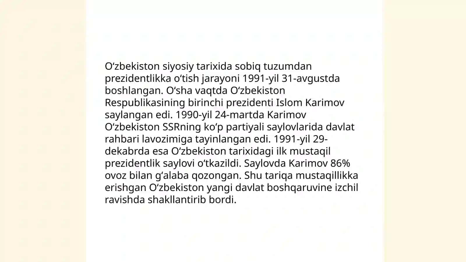 Prezidentlik boshqaruvining tarixiy asosi 4