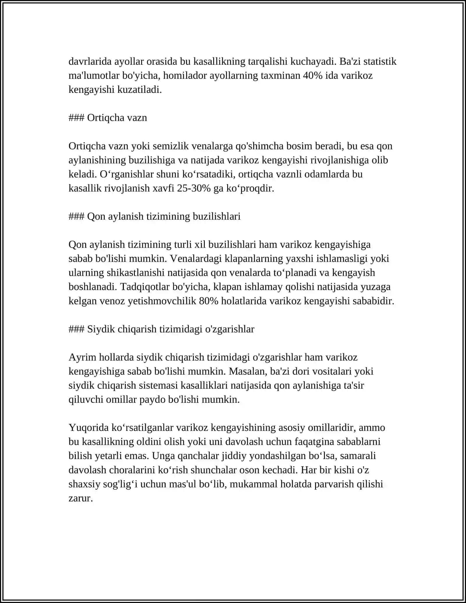 VENALARNING VARIKOZ KENGAYISHI VA DAVOLANISH CHORALARI 4