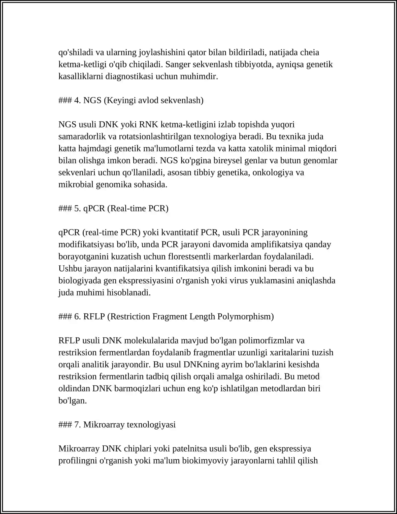 ODAM GENETIKASINI O'RGANISH USULLARI 4