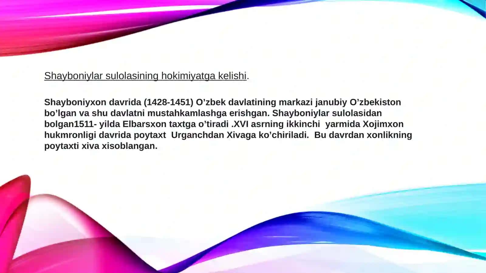 XIVA XONLIGINING TASHKIL TOPISHI VA SIYOSIY TARIXI 4