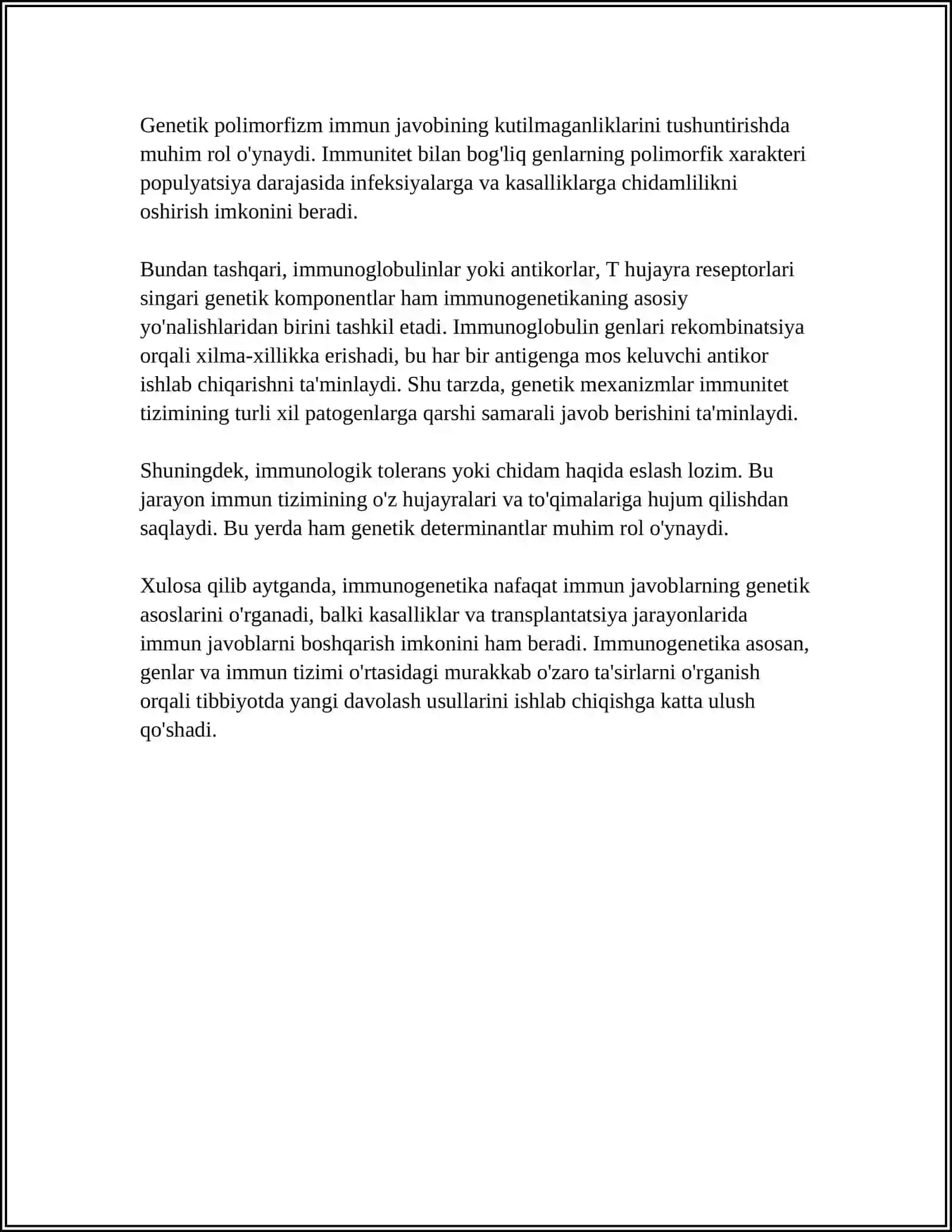 IMMUNOGENETIKA TOʻGʻRISIDA TUSHUNCHA VA UNING RIVOJLANISH TARIXI 4