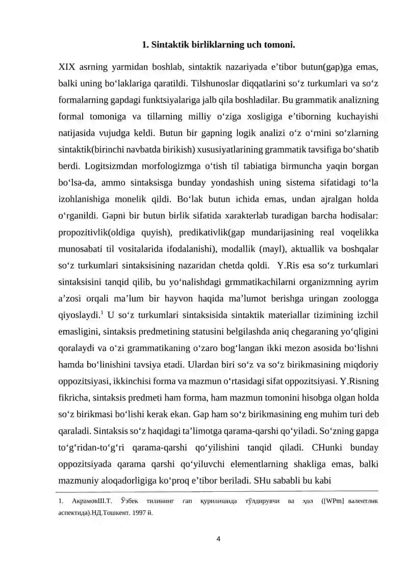 Sintaktik aloqa va sintaktik munosabat(Kurs ishi) 4
