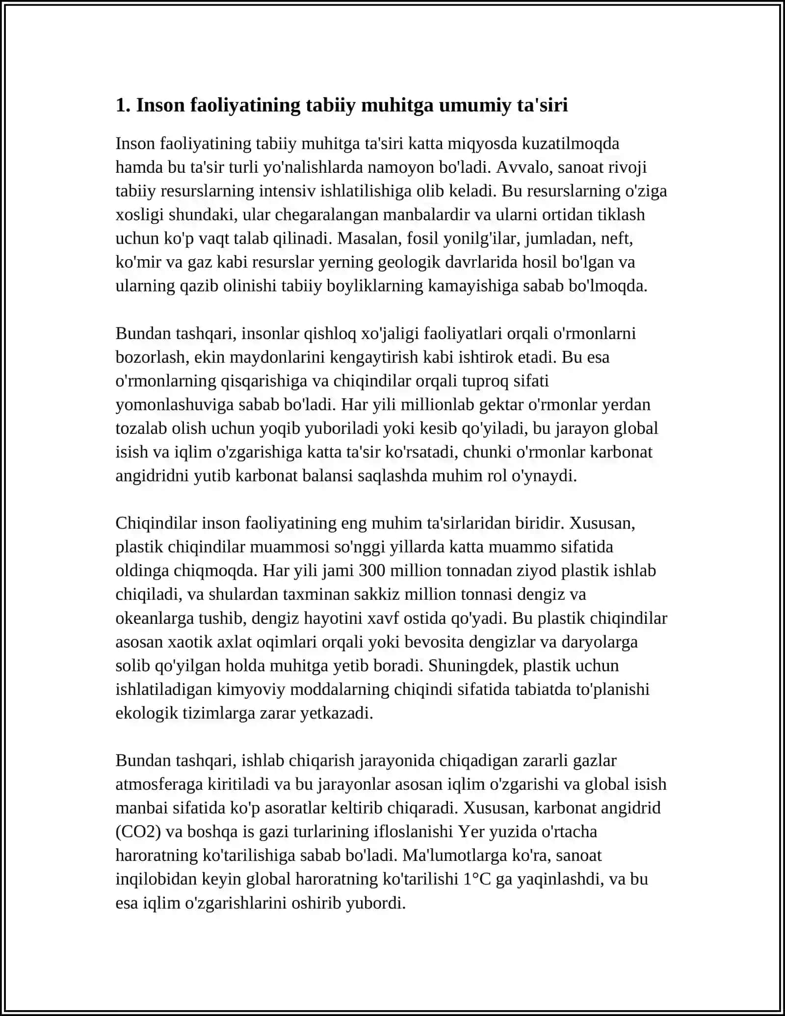 INSON FAOLIYATINING TABIATGA TA'SIRI VA TABIATNING JAVOBI 4