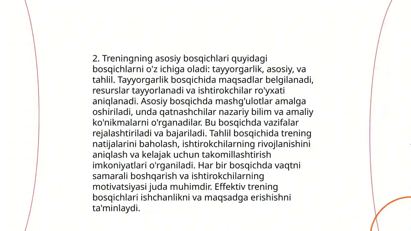 Psixologik treningning asosiy bosqichlari va guruhiy dinamika jarayonlari 4