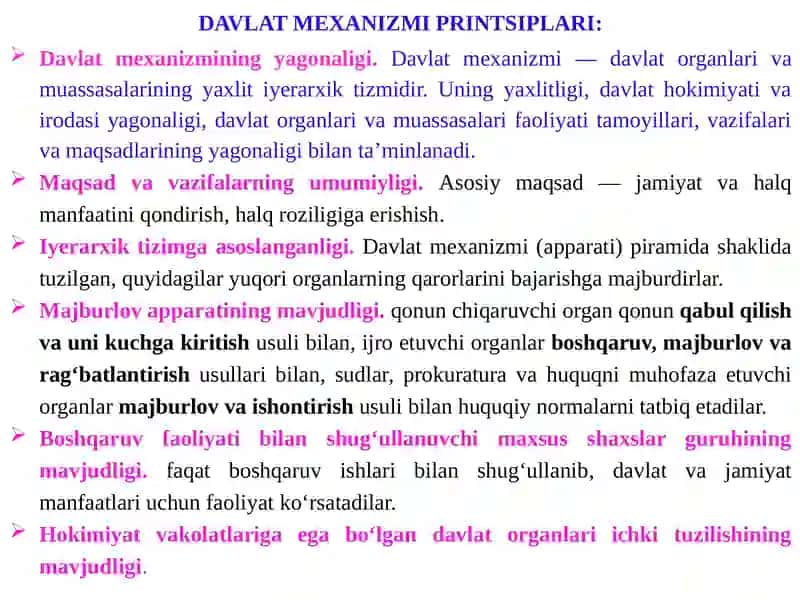 Davlat Mexanizmi (Apparati) 4