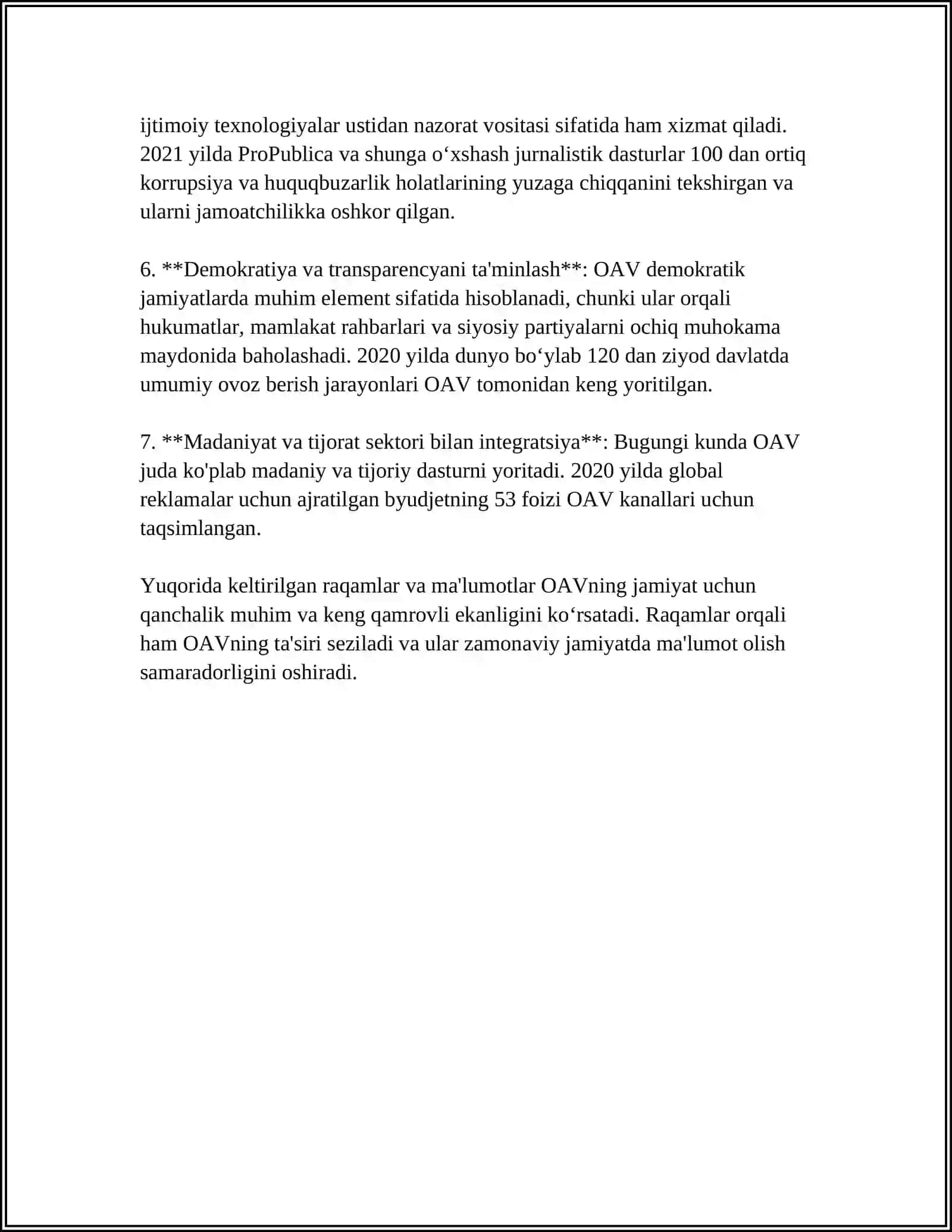 MEDIA MAKONDA AXBOROTNI TAQDIM ETISH REKLAMANIN IJTIMOIY MAZMUN MOHIYATI 4